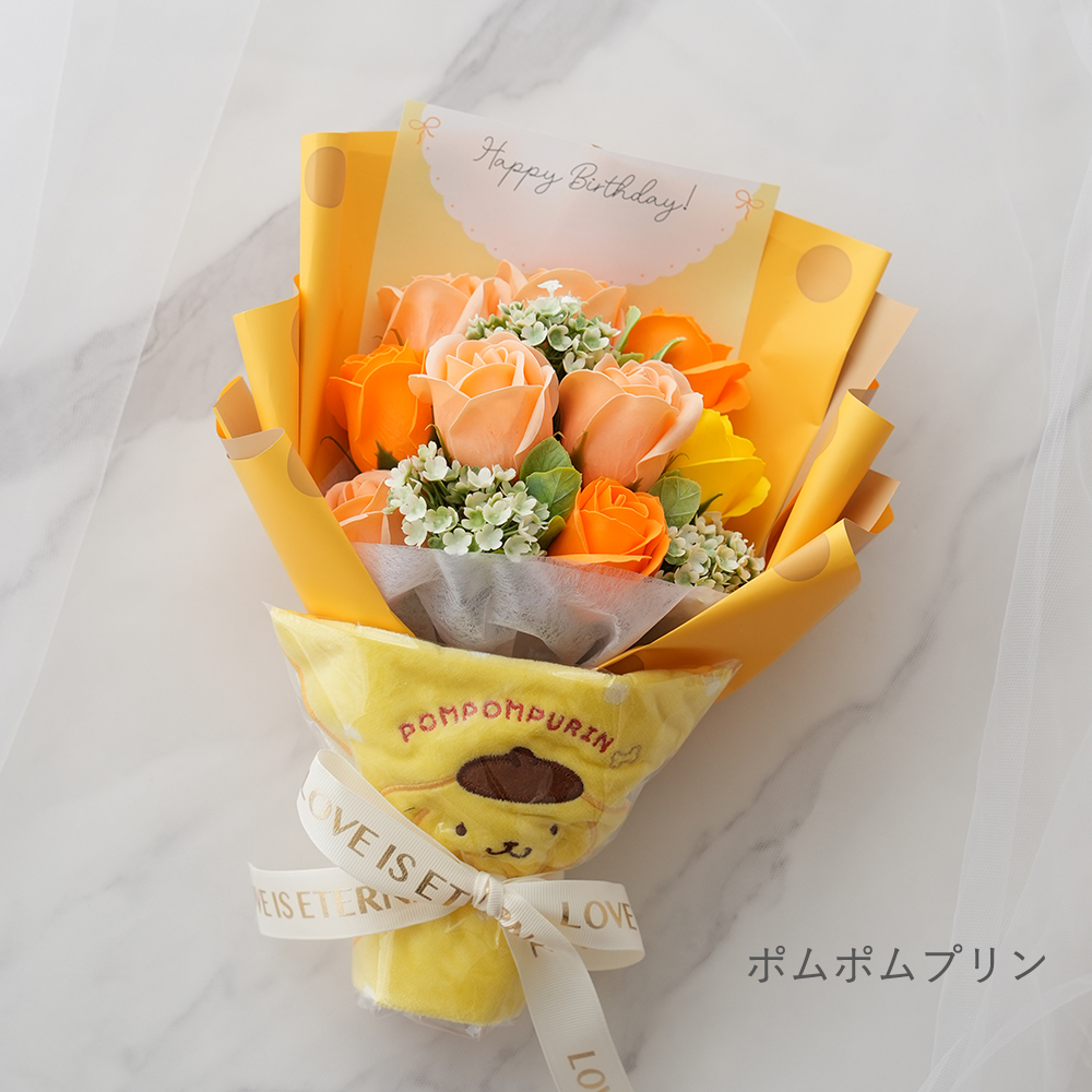 sanrio（サンリオ） 卒業式 花束 サンリオタオル ソープフラワーブーケ