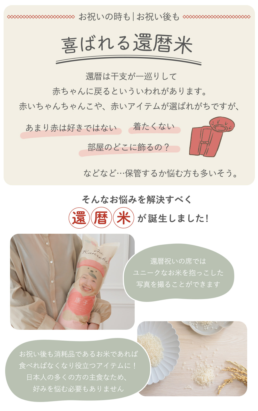 喜ばれる還暦米