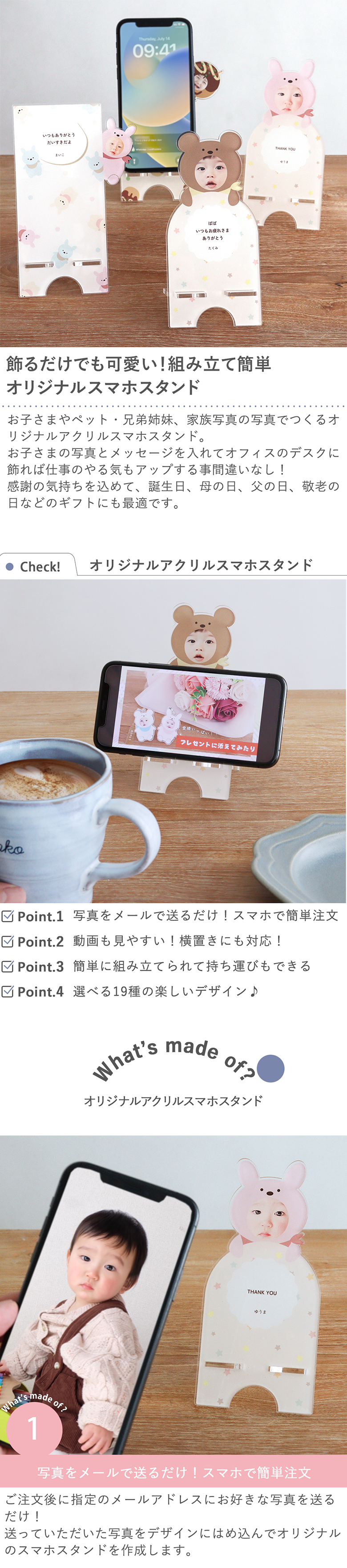 Point1　イラストの写真をメールで送るだけ！スマホで簡単注文