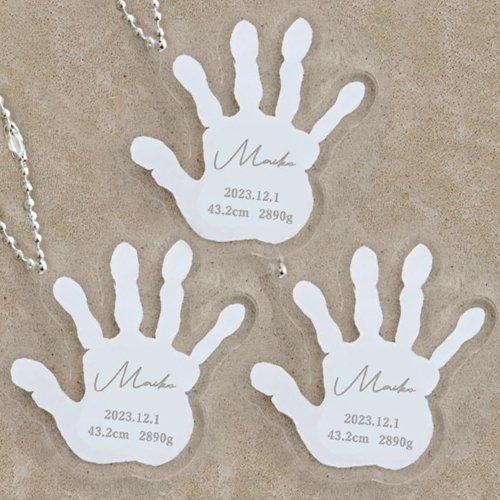 Belle Vie（ベルビー） 出産内祝い 手形足形アクリルキーホルダー