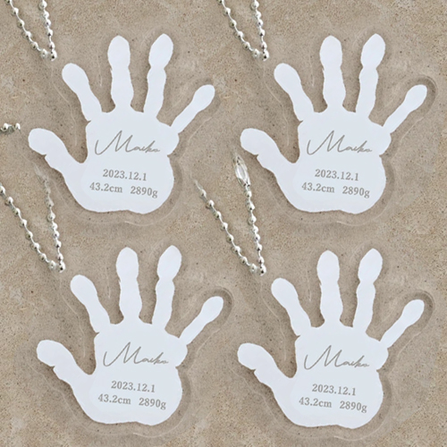 Belle Vie（ベルビー） 出産内祝い 手形足形アクリルキーホルダー