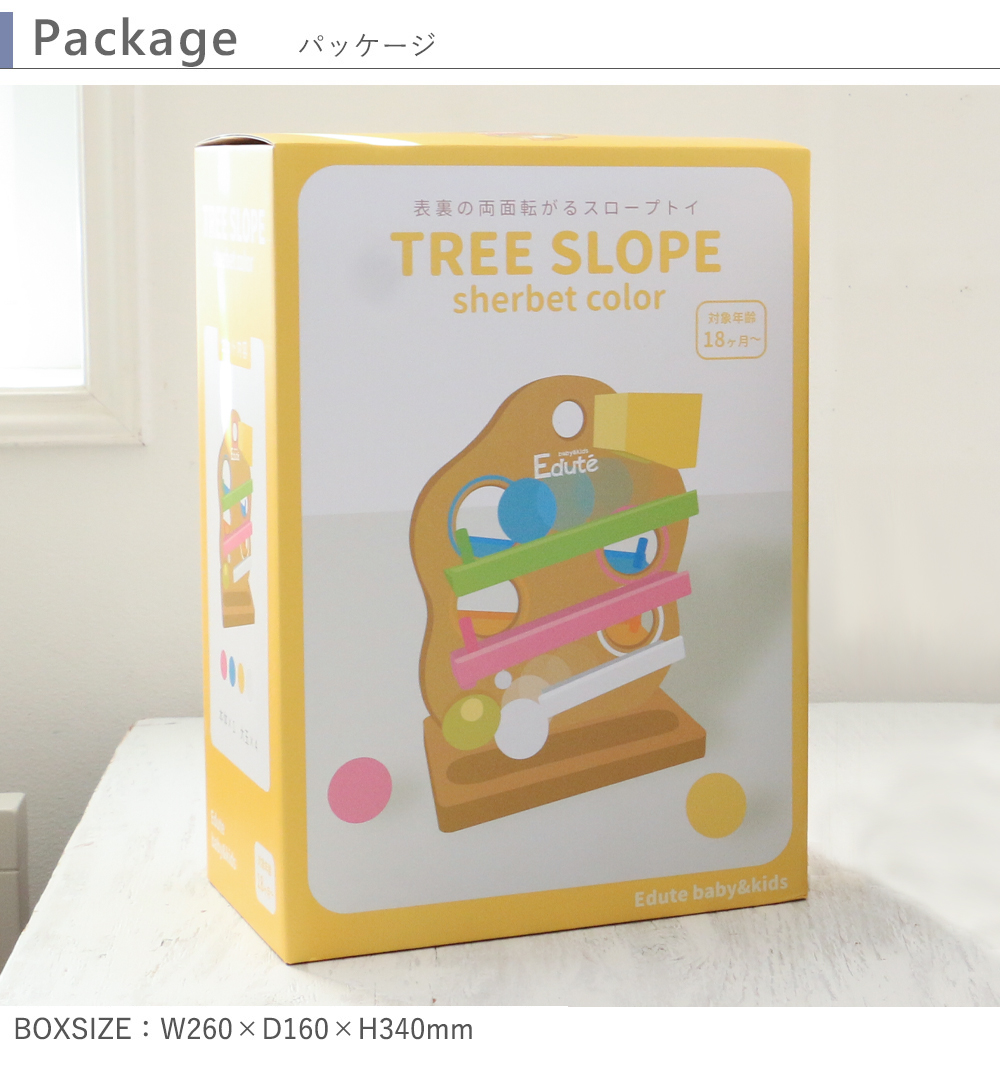 エデュテ 1歳誕生日 名前入りTREEスロープ Edute 知育玩具 出産