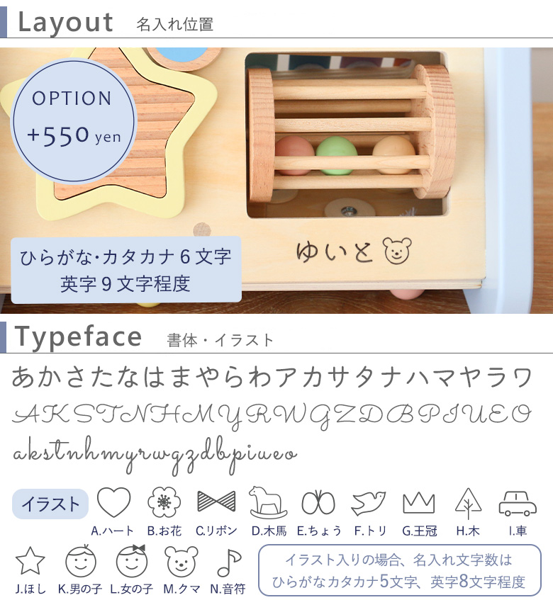 お名前入り Twinkle Symphony −ティンクル　シンフォニー−　使用イメージ
