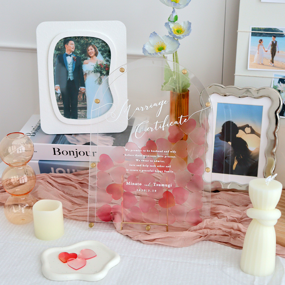 Belle Vie 結婚式 結婚証明書 アクリル ウェディング ドロップス