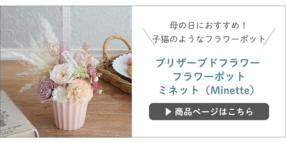 プリザーブドフラワー　フラワーポット　ミネット（Minette）