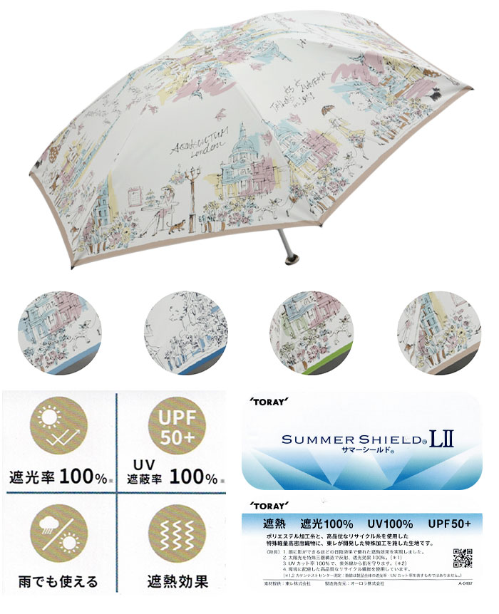 Aquascutum（アクアスキュータム） 傘 折りたたみ傘 晴雨兼用 日傘