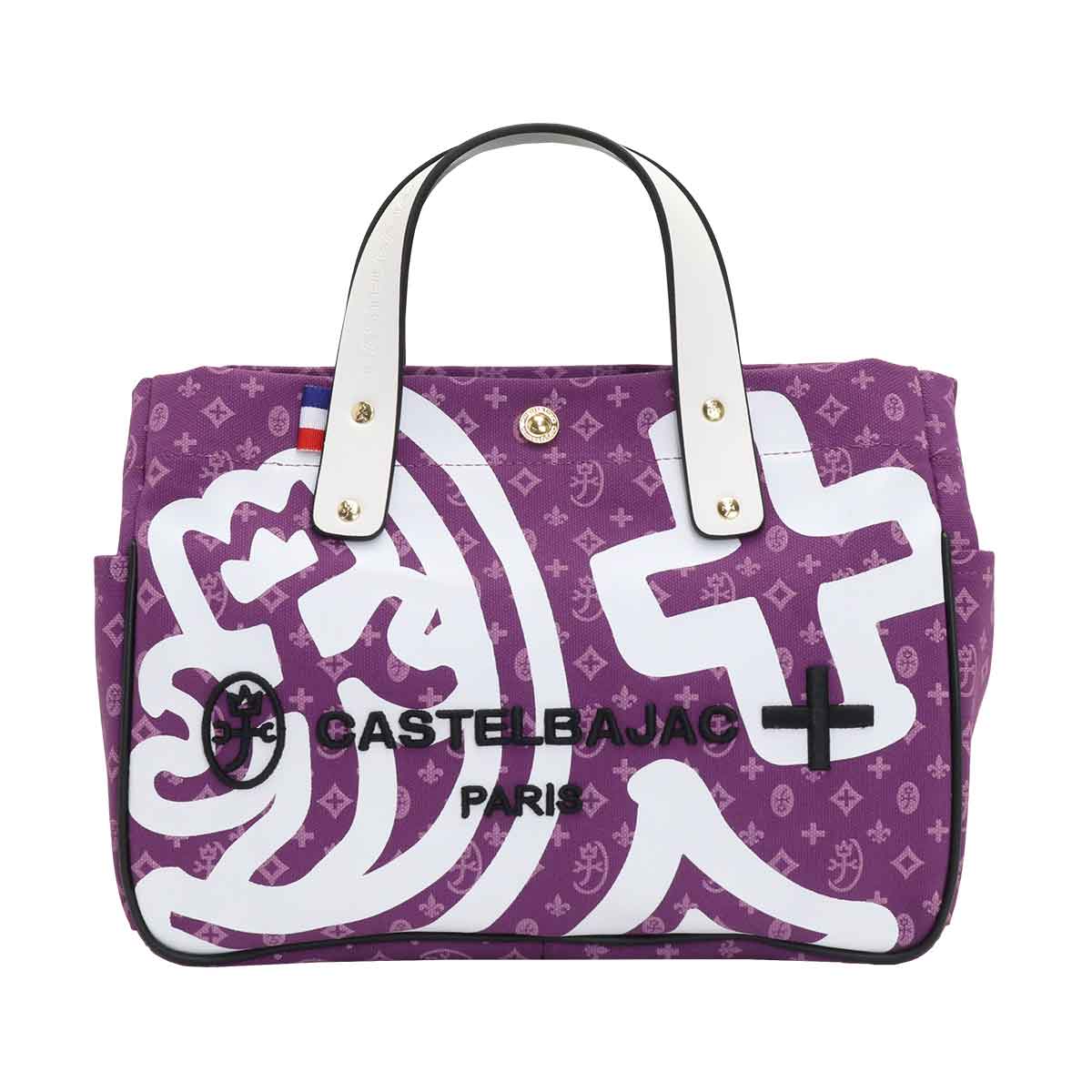 CASTELBAJAC ハンドバッグ アミン 総柄 モノグラム バイカラー CASTELBAJAC ハンドバッグ アミン 総柄 モノグラム バイカラー