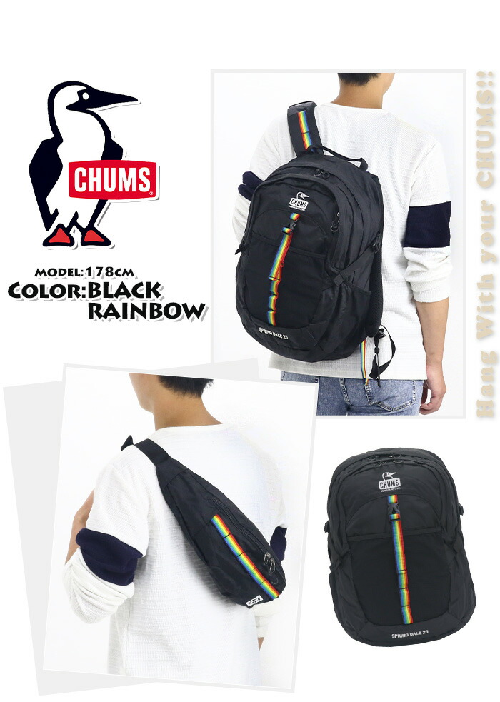 『美品未使用』CHUMS SPRINT 25 ブラックバックパック バックパックスプリングデール25リットルCH60-3548 BLACK