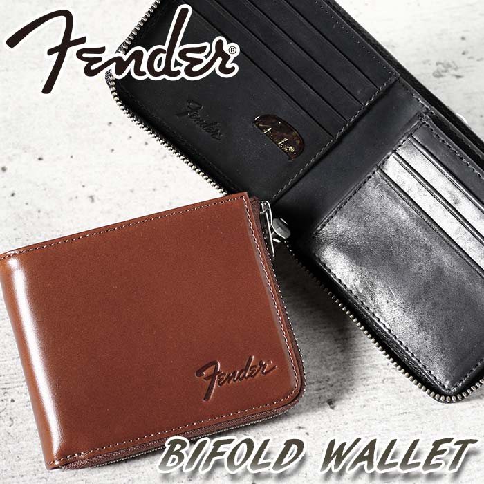 Fender フェンダー 財布 メンズ レディース 二つ折財布 L字