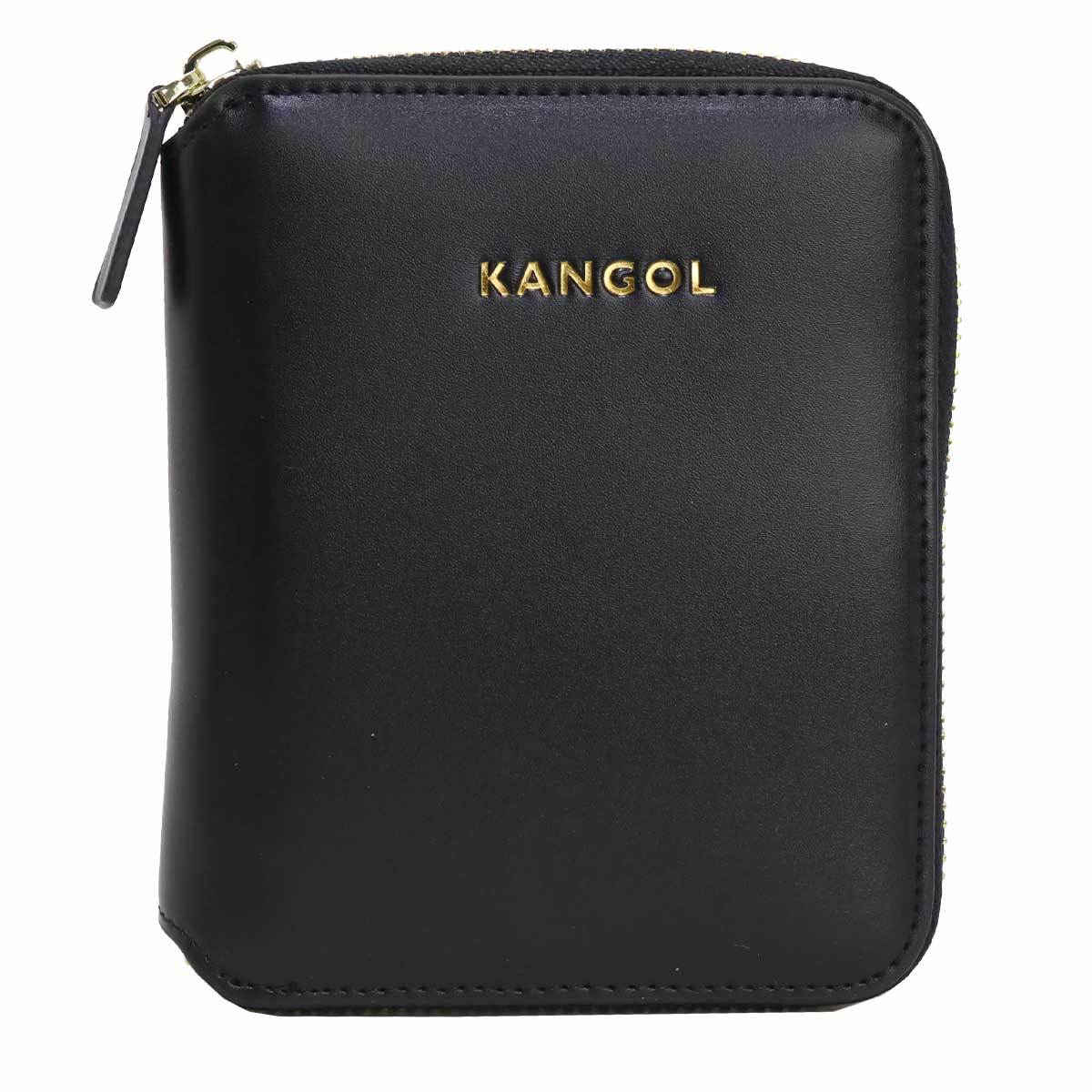 財布 二つ折り KANGOL カンゴール 二つ折り財布 折り財布 ウォレット サイフ ジッパー財布 ラウンドジッパー コンパクト 女性 小銭入れ ポケット 札入れ | KANGOL | 01