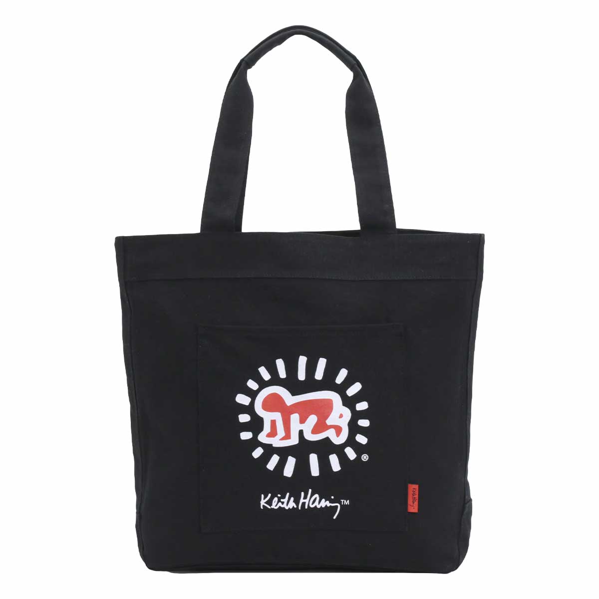KEITH HARING - キースヘリング ラウンドバッグ トートバッグ サイズ グレー Keith Haring キースヘリング カートバッグ メンズ レディース