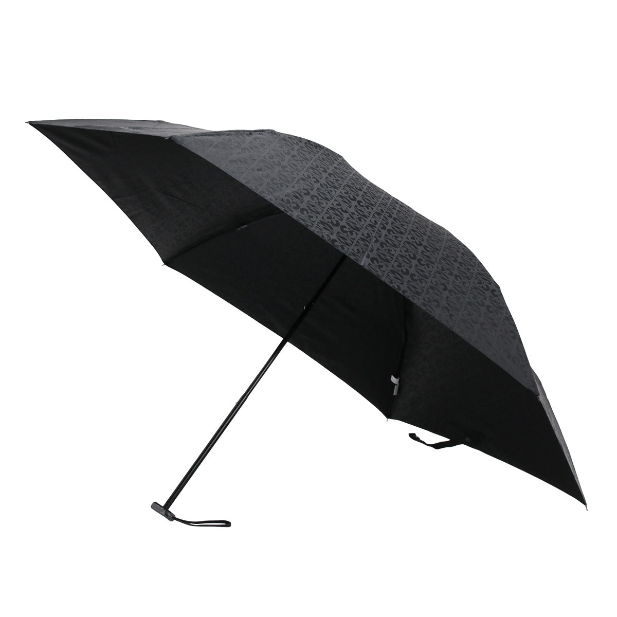 新品　Mila Schon 晴雨兼用傘　折りたたみ日傘　フリル 黒　ブラック 新品 Mila Schon 晴雨兼用傘 折りたたみ日傘 フリル 黒 ブラック