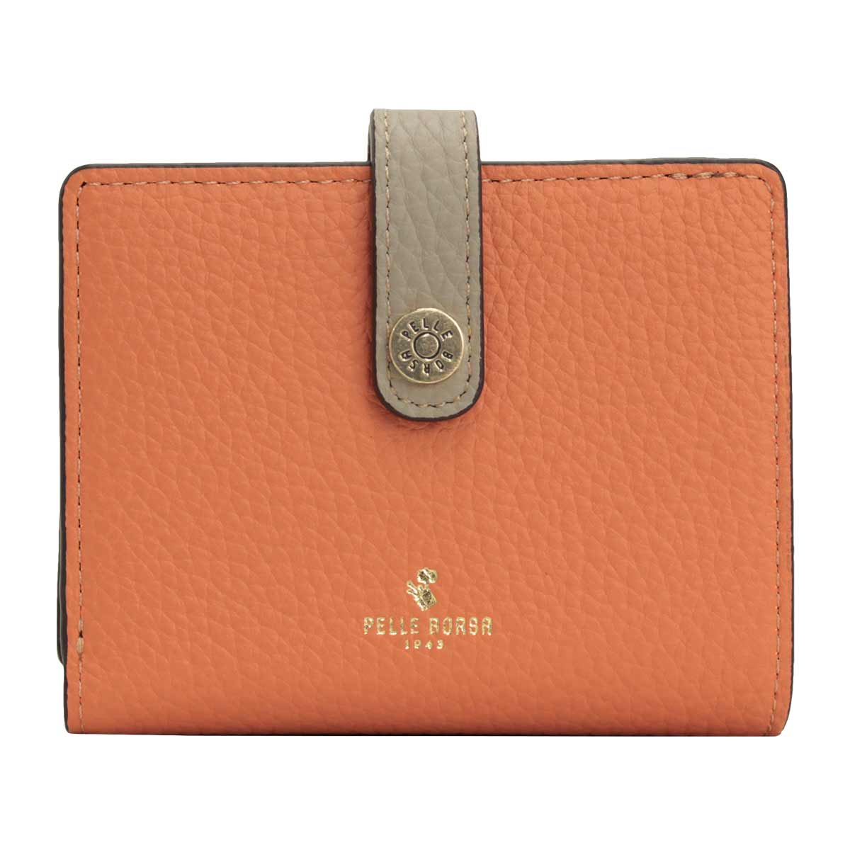 【新品】PELLE BORSA ペレボルサ レネット二つ折り財布サーモンオレンジ PELLE BORSA（ペレボルサ） 財布 二つ折り財布 レディース Reinette