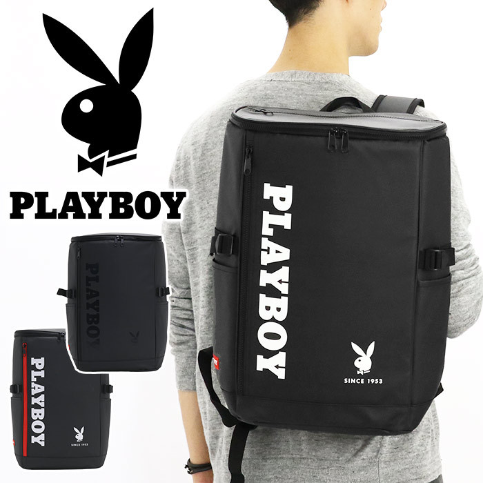 PLAYBOY リュックサック プレイボーイ 27L スクエア リュック 撥水