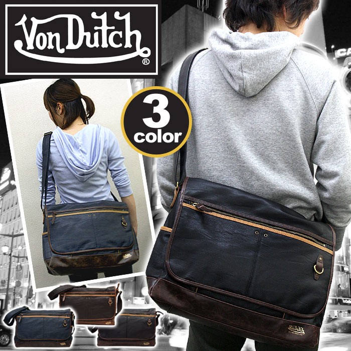 ボンダッチ Von Dutch ショルダーバッグ BIGメッセンジャーバッグ