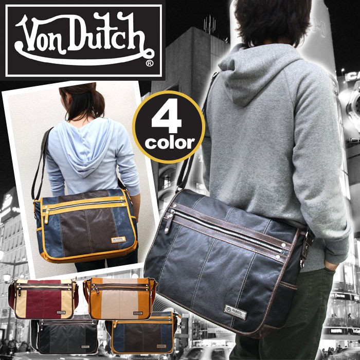 ボンダッチ Von Dutch ショルダーバッグ BIGメッセンジャーバッグ