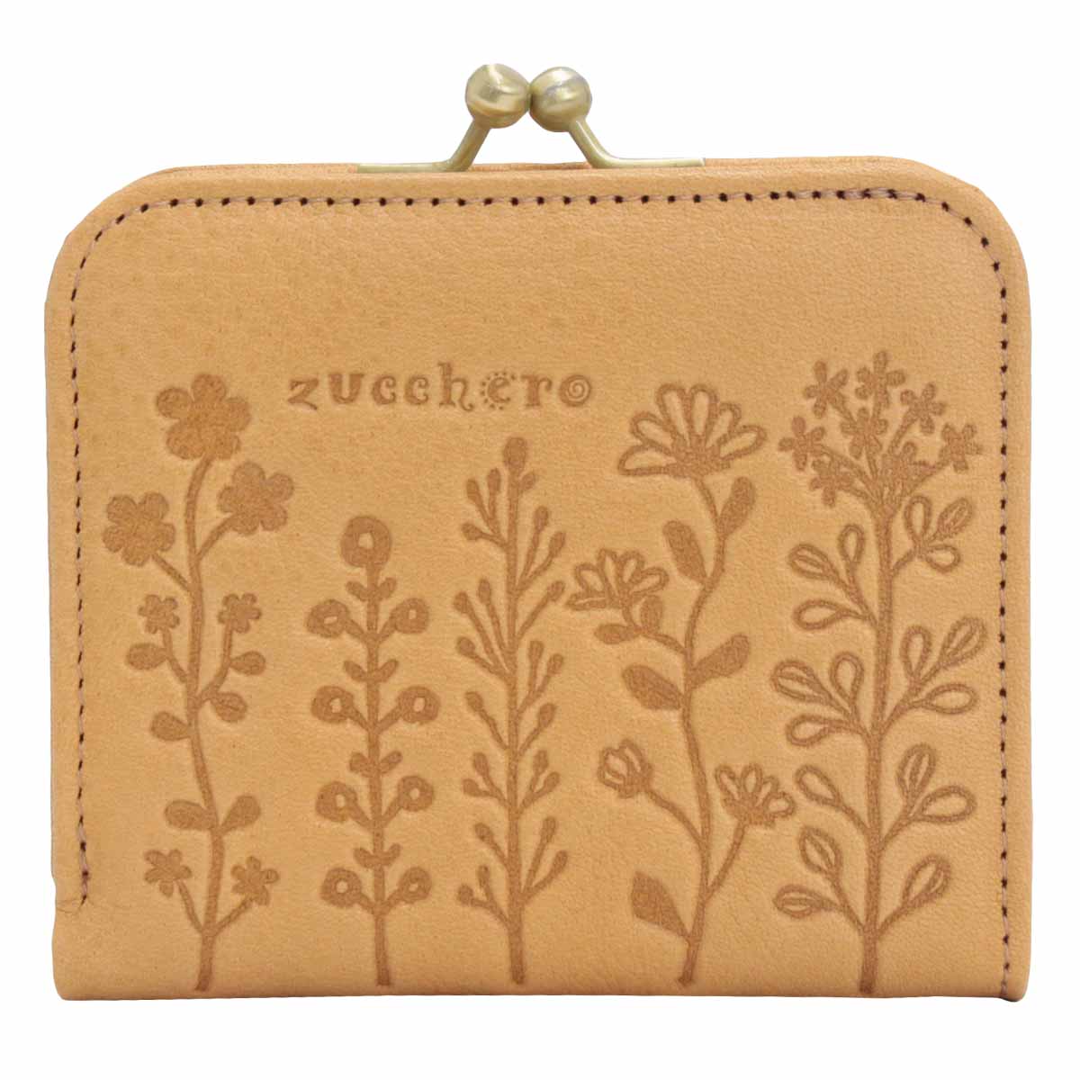 【zucchero filato】ズッケロフィラート 財布 （キャメル） ズッケロフィラート zucchero filato カウレザーがま口長財布