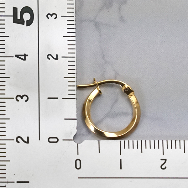 UNOAERRE（ウノアエレ） ピアス 18金 K18YG イエローゴールド フープ