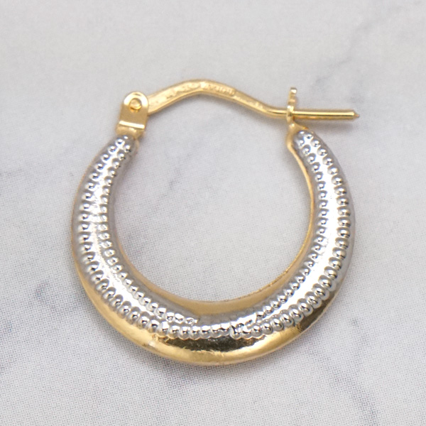 UNOAERRE（ウノアエレ） ピアス 18金 K18YG x WG イエロー x ホワイト