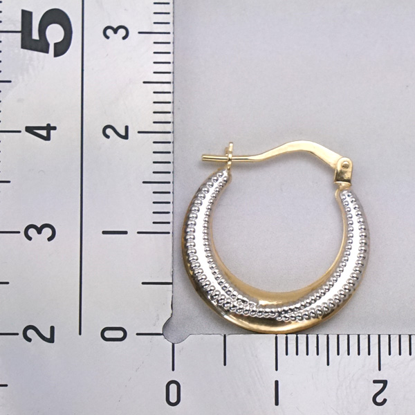 UNOAERRE（ウノアエレ） ピアス 18金 K18YG x WG イエロー x ホワイト