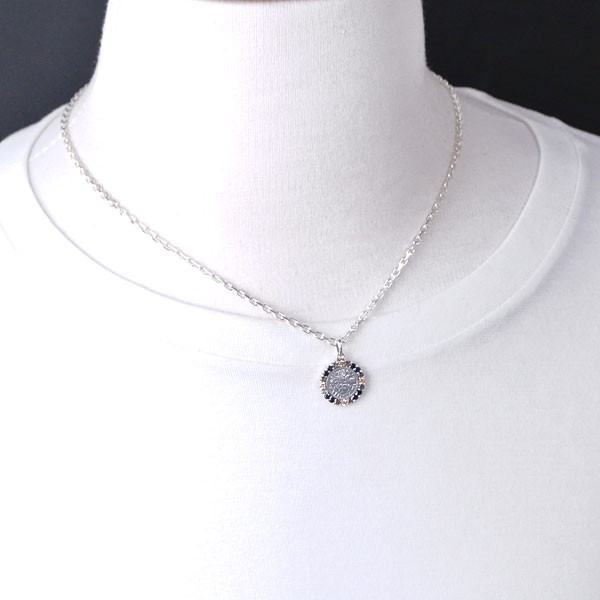 Aqua silver ピンクジルコニアペンダントトップ AQUA SILVER アクアシルバー 6ペンスコイン ペンダント