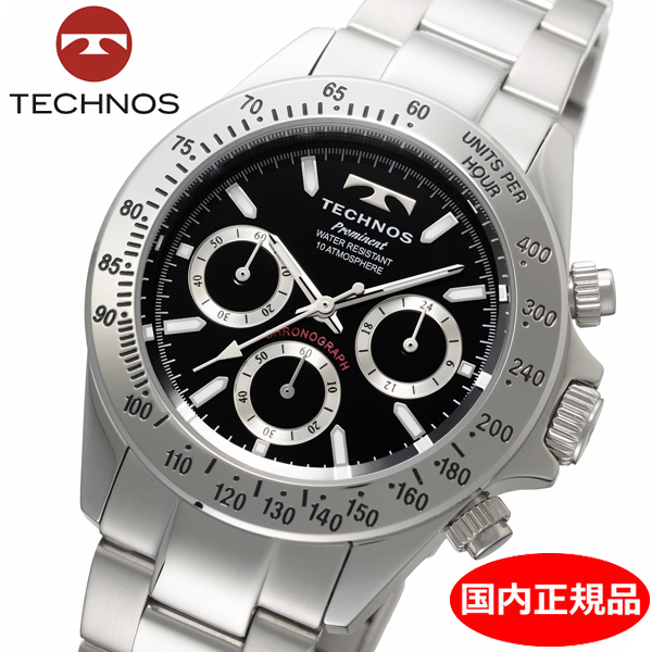 TECHNOS テクノス 掛け時計 TECHNOS テクノス MEN'S 紳士 Chronograph クロノグラフ T8B81SM