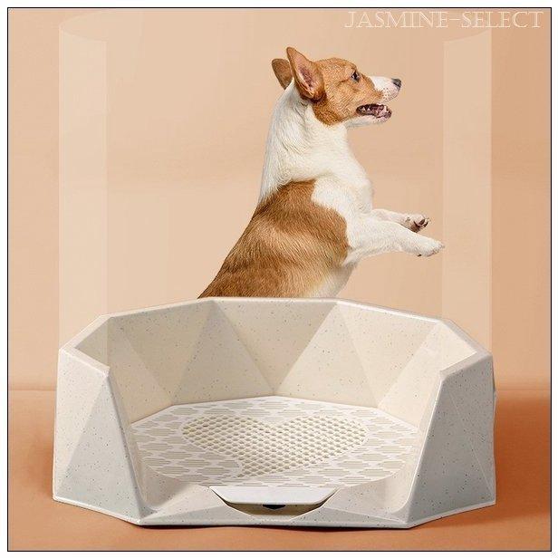 が大特価！犬用トイレ ペット用トイレ トイレトレー 犬用品 プラスチック しつけ用 トレーニング用 メッシュ お手入れ簡単 壁付き ペット用品  しつけ用品