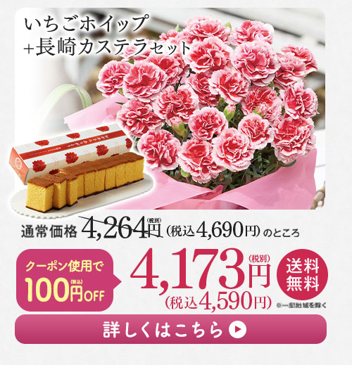 いちごホイップとカステラセット
