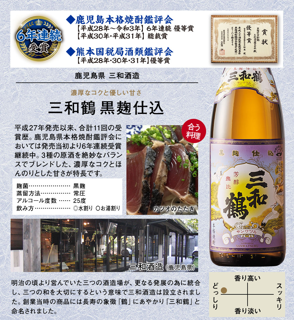 三和鶴 黒麹仕込