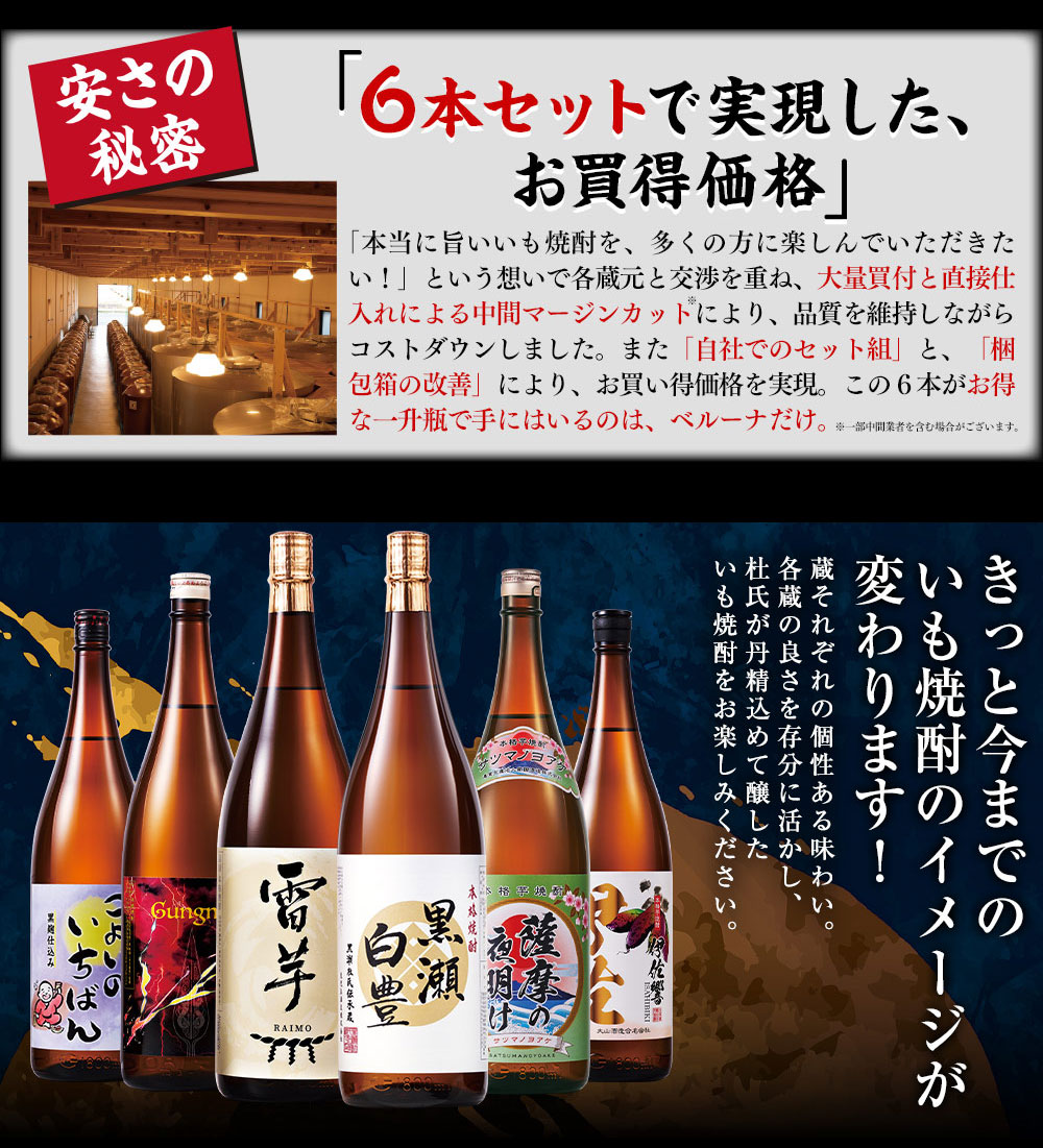 酒 焼酎 芋焼酎 お酒 特割 薩摩 六蔵 いも焼酎 飲み比べ セット