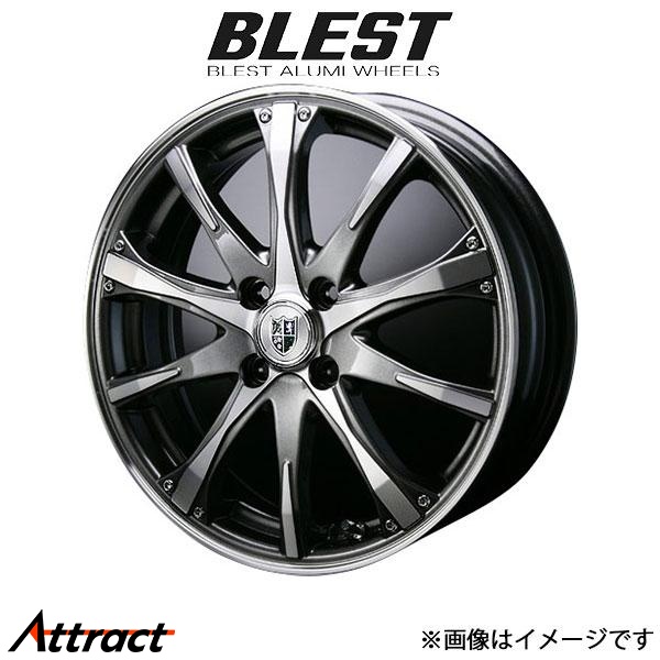 BLEST - 前胸部 バーンシュポルト 印字機 504 軽銀車輪 1本 bB 20系(17×7J 4-100 INSET42 メタリックポリッシュ)Bahnsport Type 504
