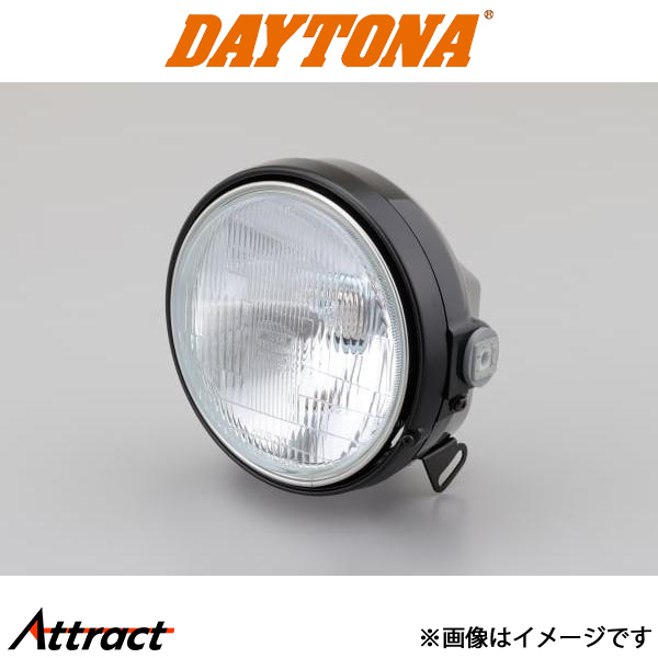 デイトナ バイク用 ヘッドライト 本体ブラック/リム ブラック バイク用品 22714 daytona