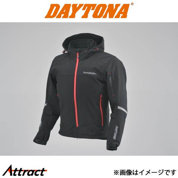 DAYTONA（バイク用品） - デイトナ 自動二輪車用 HBJ-057 ソフトシェルパーカー 黒いこと 自動二輪車装置 99558 daytona ジャケット-バイク-車、バイク、自転車