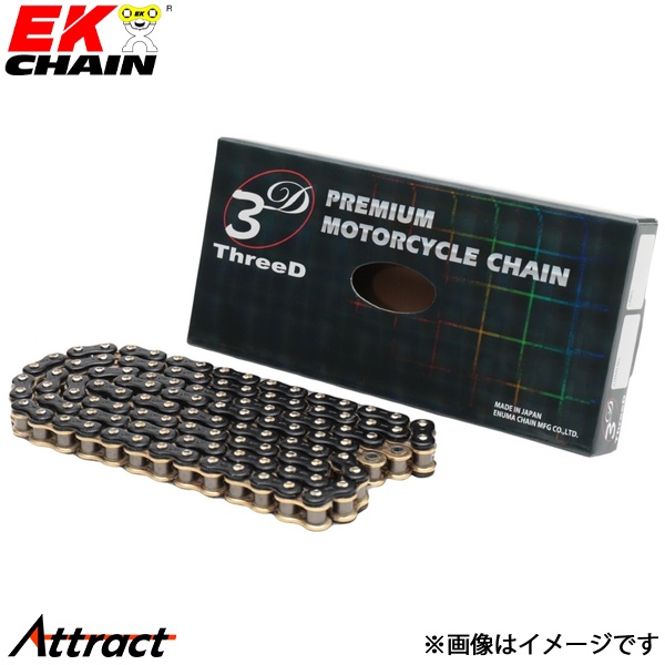 江沼チェーン EKチェーン ZNシリーズ 520ZN ブラック\u0026ゴールド 102L MLJ(標準) NXリングシール バイク用品