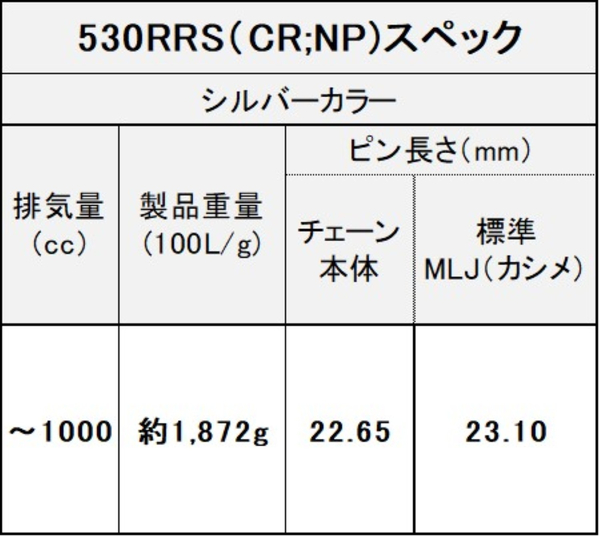 江沼チェーン EKチェーン RRSシリーズ 530RRS シルバー 100L MLJ(標準) NXリングシール バイク用品_3