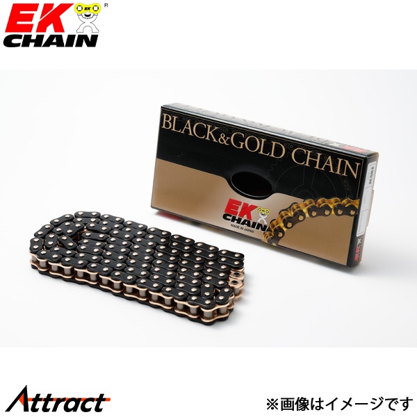 江沼チェーン EKチェーン ZVXシリーズ 520ZVX3 ブラック\u0026ゴールド 122L MLJ(標準) NXリングシール バイク用品