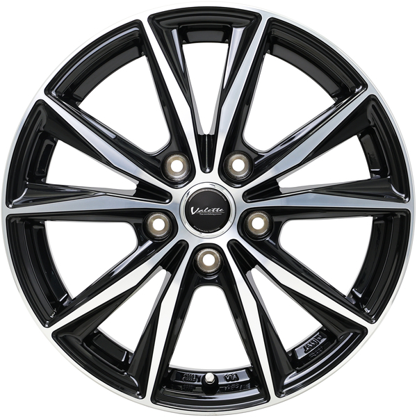 送料込み17インチホイール 4本 PCD114.3 7.5J 215/45R17 HOT STUFF（ホットスタッフ） ヴァレット スティング ティアナ 33系(17