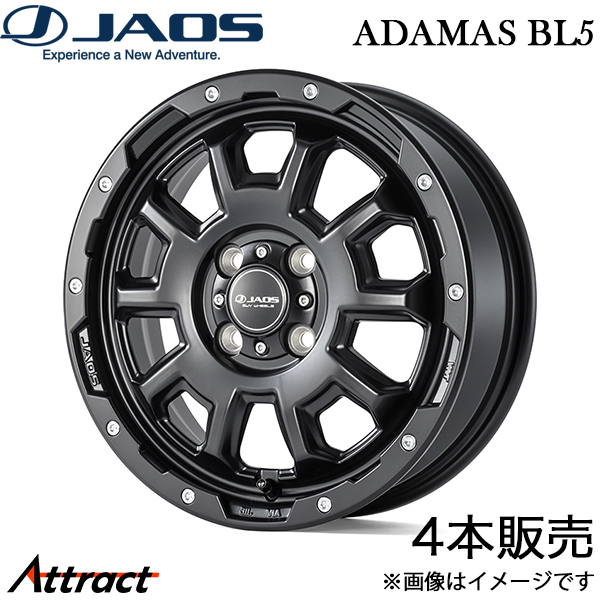 ジャオス アダマスBL5 デリカミニ アルミホイール 4本(15×5J 4-100 +46 マットブラック)B901550MB JAOS ADAMAS BL5 ホイール