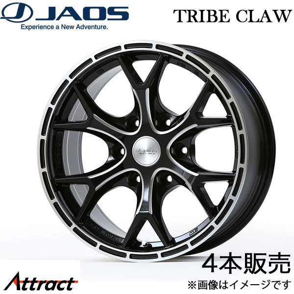 JAOS - ジャ牡 トライブクロウ トライトン LC2T系 軽銀車輪 4本(17×8J 6-139.7 +20 黒いこと)B951780BM TRIBE CLAW 車輪 自動車-アルミホイール-車、バイク、自転車