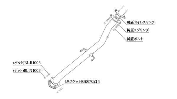 柿本改 センターパイプ(純正触媒取り外しタイプ) マフラー GRヤリス