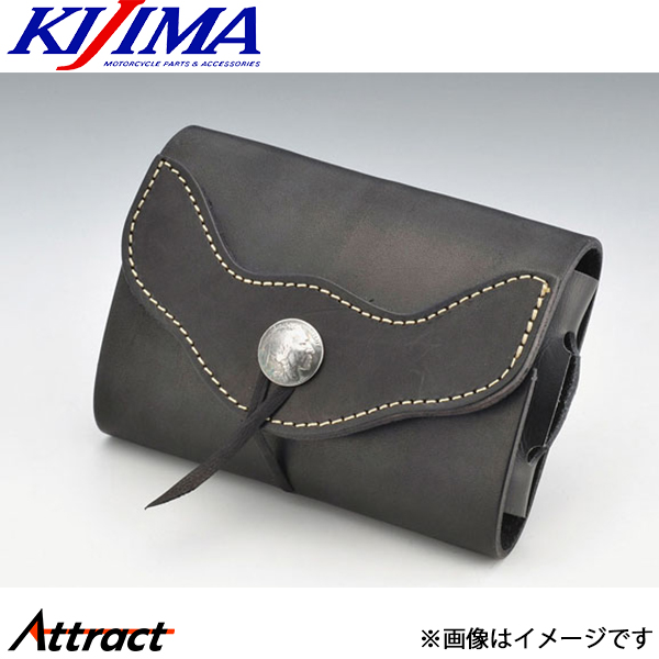 キジマ ETCレザーケース ミツバサンコーワ用 ブラック HD-06663 バイク用品 KIJIMA