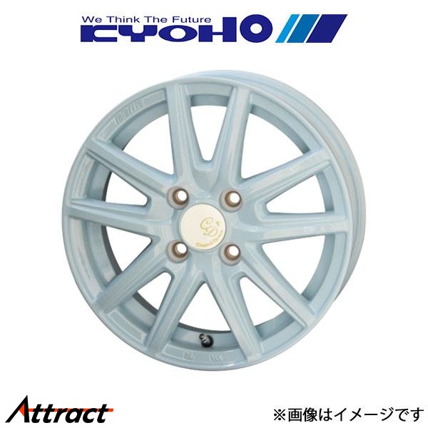 共豊 - 軽銀車輪 1本 デコルカヌレ ミライース 天使の都市300(14×4.5J 4-100 INSET45 ラメール青碧)KYOHO Decor cannele 車、バイク、自転車-アルミホイール