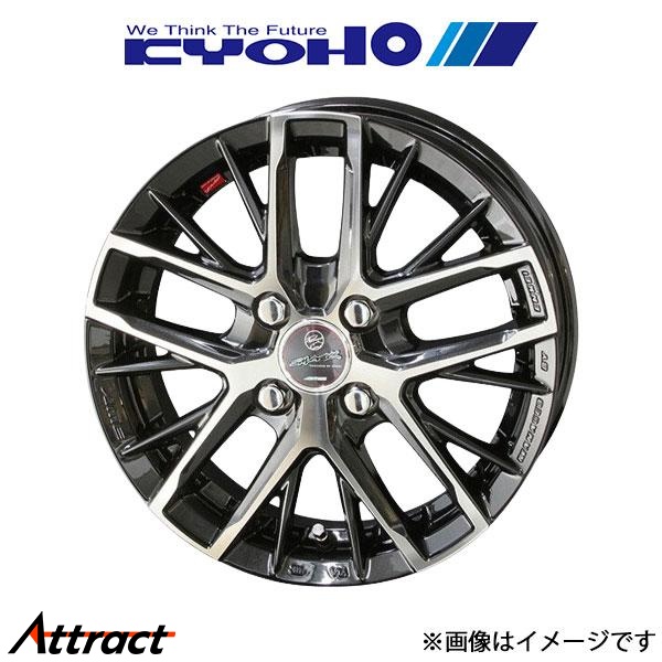 共豊 アルミホイール 4本 スマック レヴィラ グレイス GM4/GM5/GM6/GM9(15×5.5J 4-100 INSET50 サファイアブラックポリッシュ)KYOHO