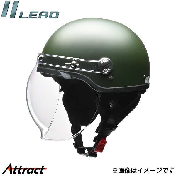 リード工業 CROSS CR-761 ハーフヘルメット マットグリーン LL(XL