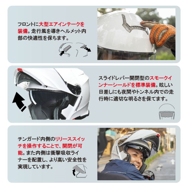 リード工業 REIZEN モジュラーヘルメット マットブラック LL(XL)サイズ