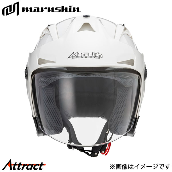 マルシン工業 M-385 ジェットヘルメット ホワイトメタリック フリー(57