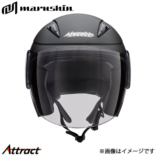 マルシン工業 M-520 セミジェットヘルメット マットブラック フリー(57