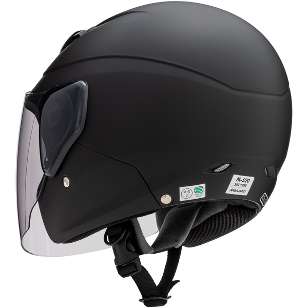 マルシン工業 M-520 セミジェットヘルメット マットブラック フリー(57