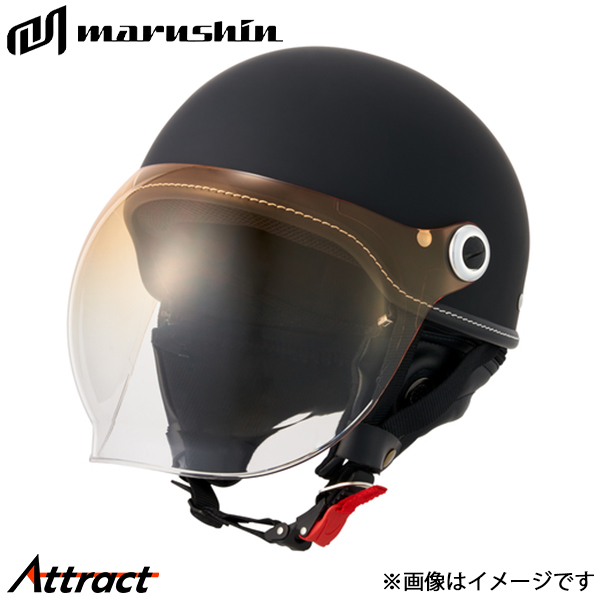 マルシン工業 バブルライダーハーフヘルメット マットブラック フリー