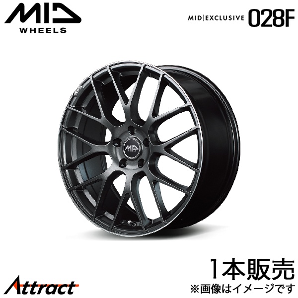 MID エクスクルーシブ 028F マツダ3 FASTBACK BP系 アルミホイール 1本(18×7J 5-114.3 +48 セミグロスガンメタ)